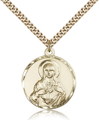 Men's Immaculate Heart of Mary Medal - 14KT Gold Filled