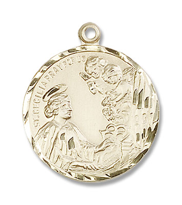 St. Cecilia Medal - 14K Solid Gold