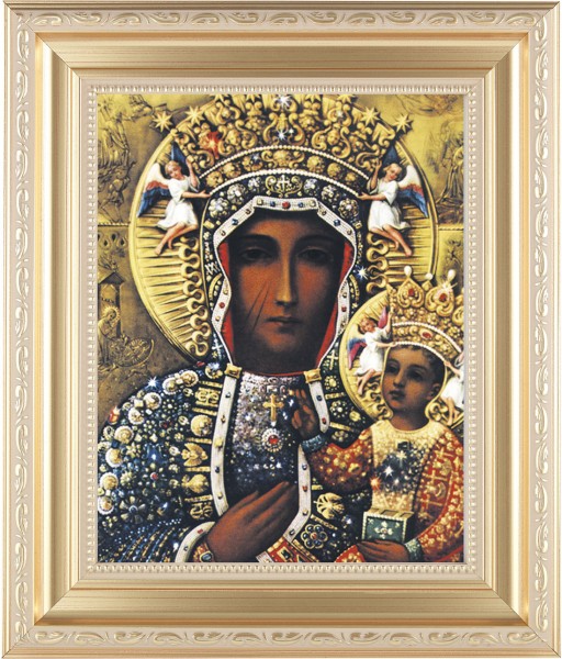 Our Lady of Czestochowa 8x10 Framed Print Under Glass - #138 Frame