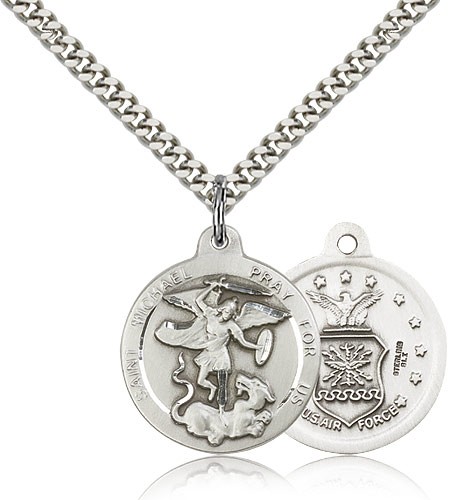 St. Michael the Archangel Air Force Medal - Sterling Silver