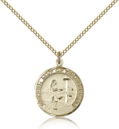 Women's Saint Kateri Medal - 14KT Gold Filled