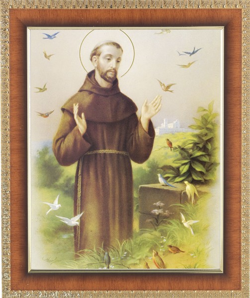 St. Francis of Assisi 8x10 Framed Print Under Glass - #122 Frame