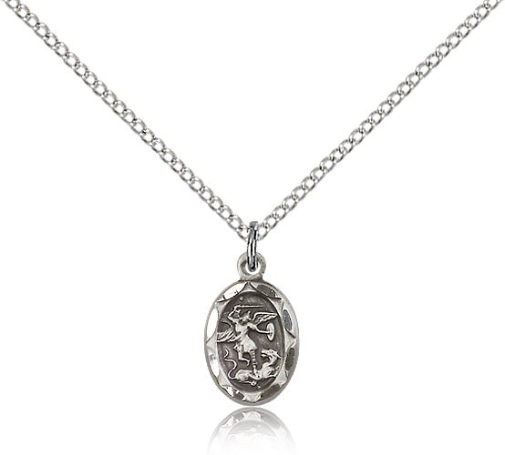 Petite St. Michael Medal - Sterling Silver