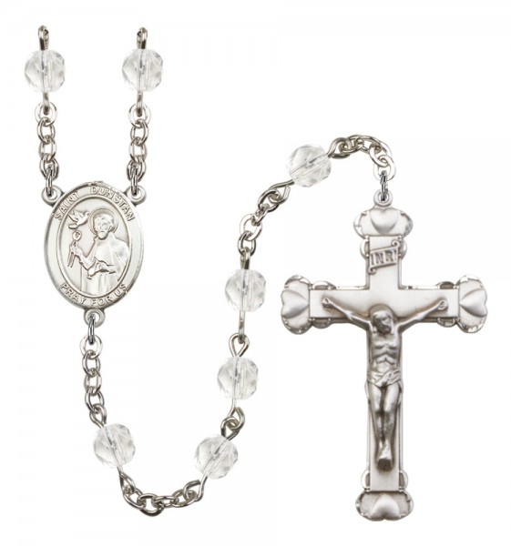 Women's St. Dunstan Birthstone Rosary - Crystal