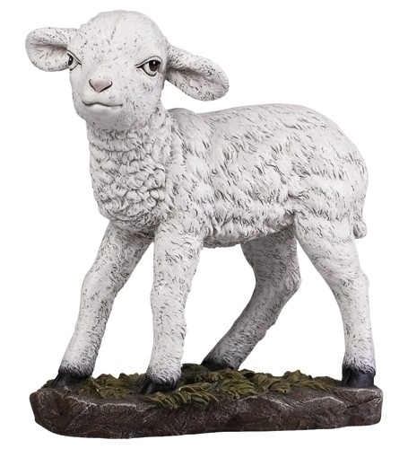 Lamb Statue - 12.25&quot; H - Multi-Color