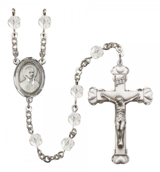 Women's St. John Berchmans Birthstone Rosary - Crystal