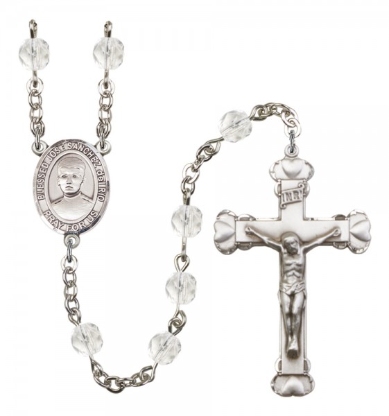 Women's Blessed Jose Canchez del Rio Birthstone Rosary - Crystal