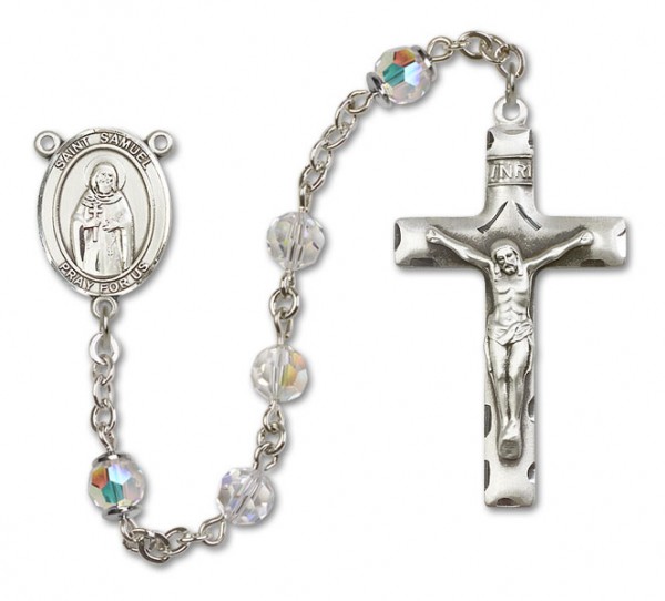 St. Samuel Sterling Silver Heirloom Rosary Squared Crucifix - Crystal