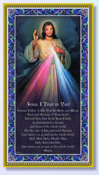 Divine Mercy Italian Prayer Plaque - Multi-Color