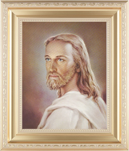 Portrait of Jesus 8x10 Framed Print Under Glass - #138 Frame
