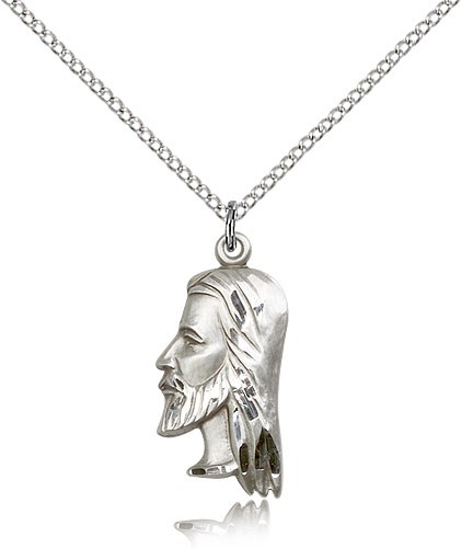 Christ Head Medal - Sterling Silver