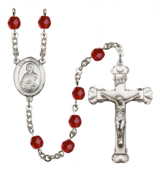 Women's St. Gerald Birthstone Rosary - Ruby Red