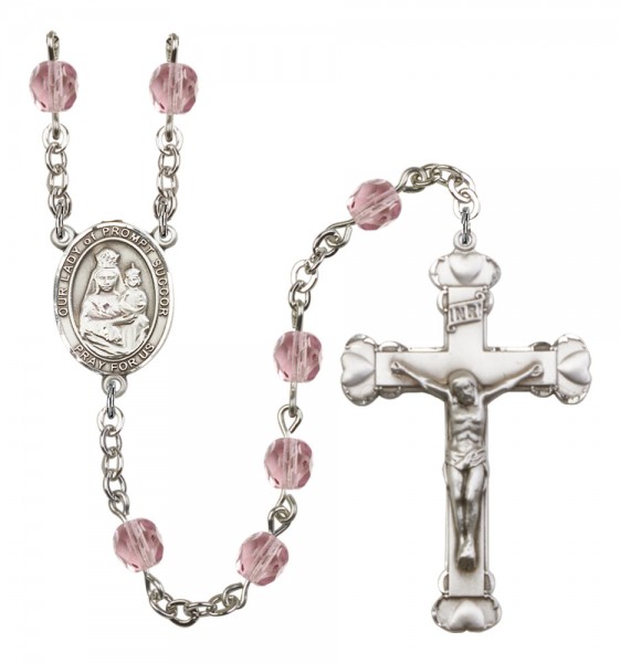 Women's Our Lady of Prompt Succor Birthstone Rosary - Light Amethyst