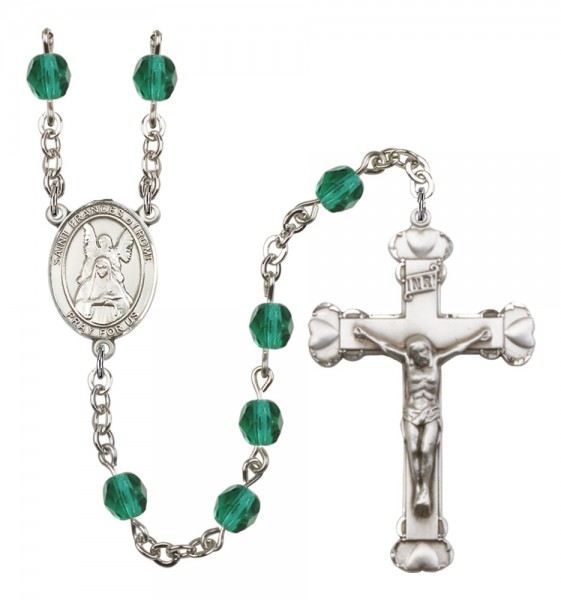 Women's St. Frances of Rome Birthstone Rosary - Zircon