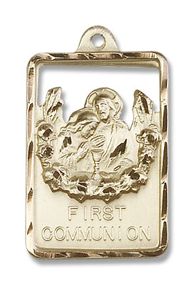 First Communion Medal - 14K Solid Gold