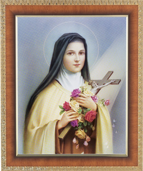 St. Therese 8x10 Framed Print Under Glass - #122 Frame