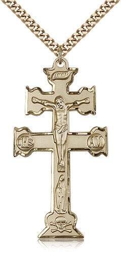 Caravaca Crucifix Medal - 14KT Gold Filled