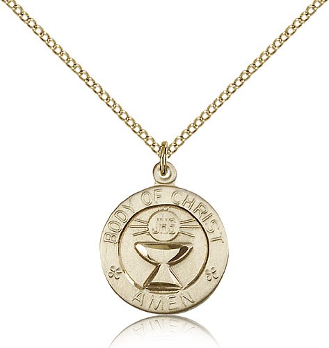 Youth Size The Body of Christ Medal - 14KT Gold Filled