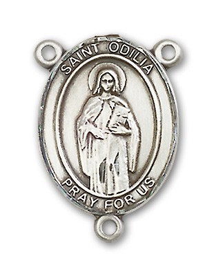 St. Odilia Rosary Centerpiece Sterling Silver or Pewter - Sterling Silver