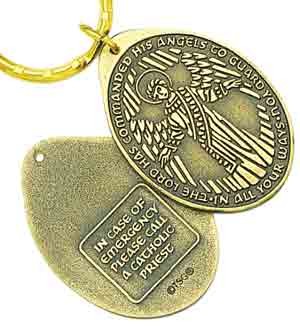 Guardian Angel Key Ring - Bronze