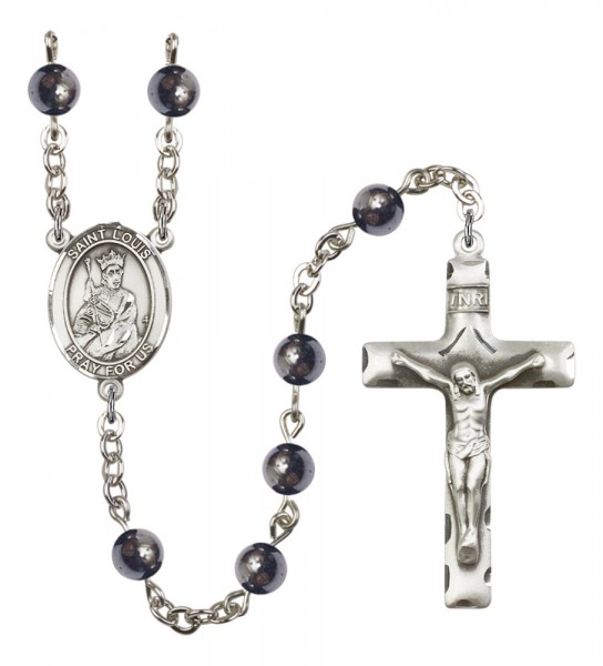 Men's St. Louis Silver Plated Rosary - Gray