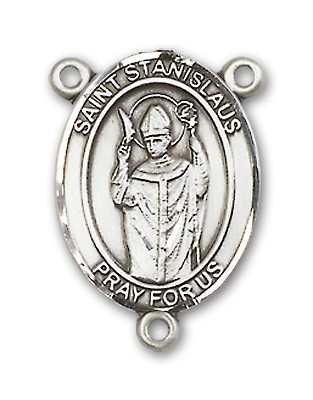 St. Stanislaus Rosary Centerpiece Sterling Silver or Pewter - Sterling Silver