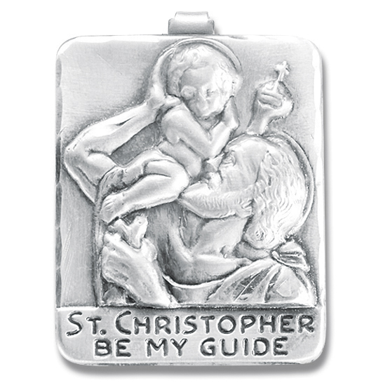 Visor Clip - St. Christopher - Sterling Silver