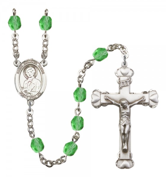 Women's St. Dominic Savio Birthstone Rosary - Peridot
