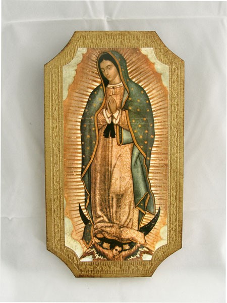 Our Lady of Guadalupe Florentine Plaque - 9 inch - Multi-Color