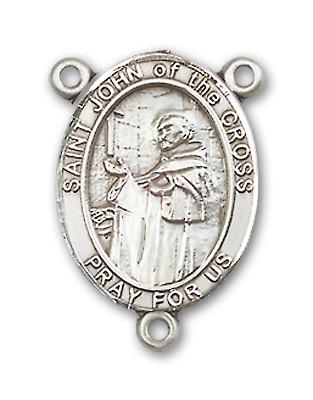 St. John of the Cross Rosary Centerpiece Sterling Silver or Pewter - Sterling Silver