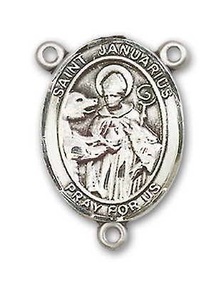St. Januarius Rosary Centerpiece Sterling Silver or Pewter - Sterling Silver