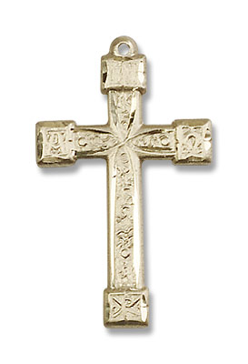 Women's Alpha Omega Cross Pendant - 14K Solid Gold