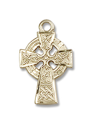Baby Celtic Cross Pendant - 14K Solid Gold