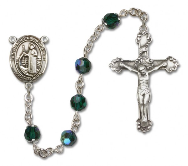 Raymond of Penafort RosaryHeirloom Fancy Crucifix - Emerald Green