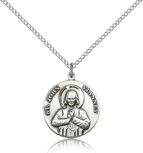 Women's / Youth St. John Vianney Medal - Sterling Silver