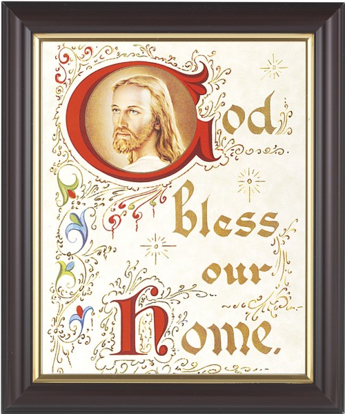 God Bless Our Home 8x10 Framed Print Under Glass - #133 Frame