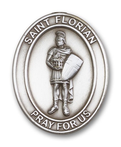 St. Florian Visor Clip - Antique Silver