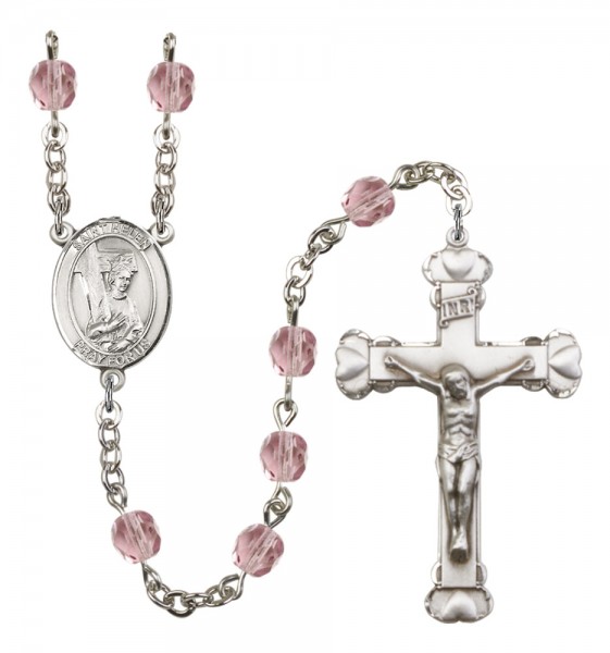 Women's St. Helen Birthstone Rosary - Light Amethyst