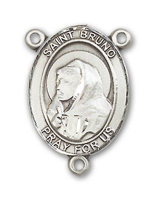 St. Bruno Rosary Centerpiece Sterling Silver or Pewter - Sterling Silver
