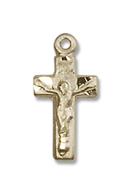 Baby Traditional Crucifix Pendant - 14K Solid Gold