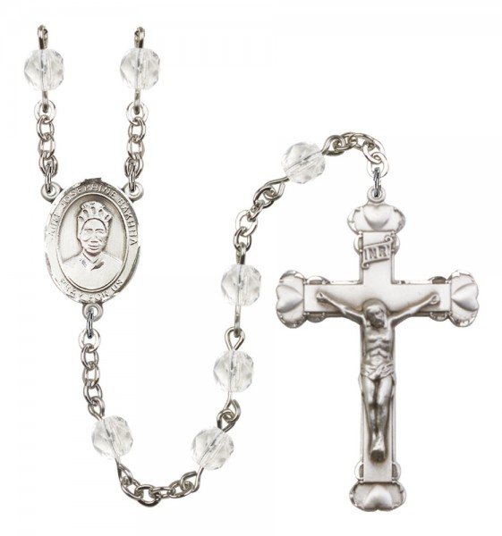 Women's St. Josephine Bakhita Birthstone Rosary - Crystal