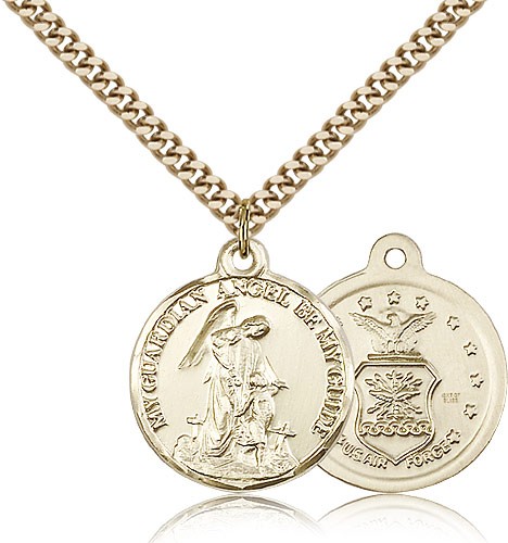 Guardian Angel Air Force Medal - 14KT Gold Filled