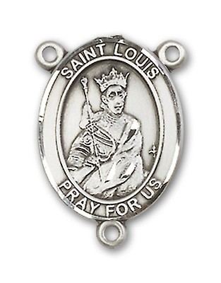 St. Louis Rosary Centerpiece Sterling Silver or Pewter - Sterling Silver