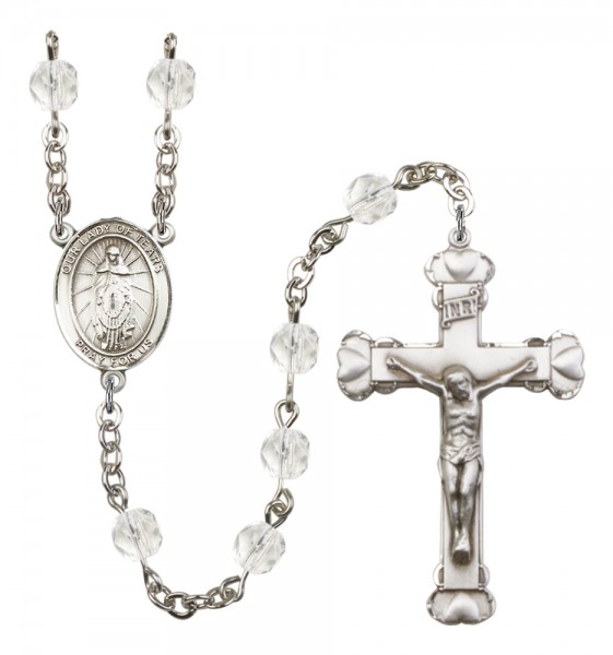 Women's Our Lady of Tears Birthstone Rosary - Crystal
