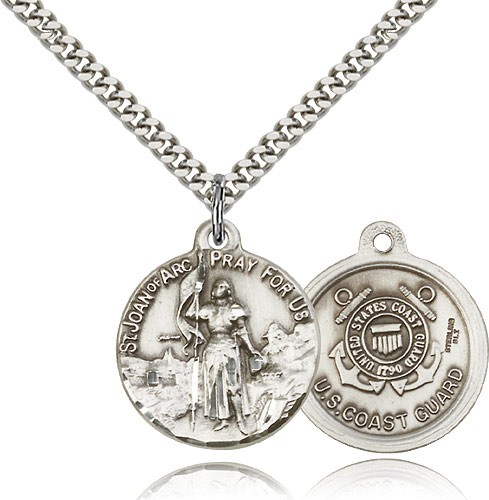 Coast Guard St. Joan of Arc Medal - Sterling Silver