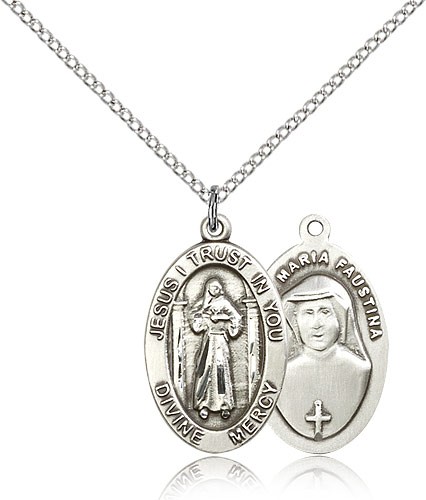 Divine Mercy Medal - Sterling Silver