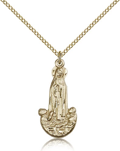 Our Lady of Fatima Medal - 14KT Gold Filled
