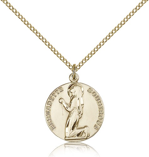 St. Bernadette Medal - 14KT Gold Filled