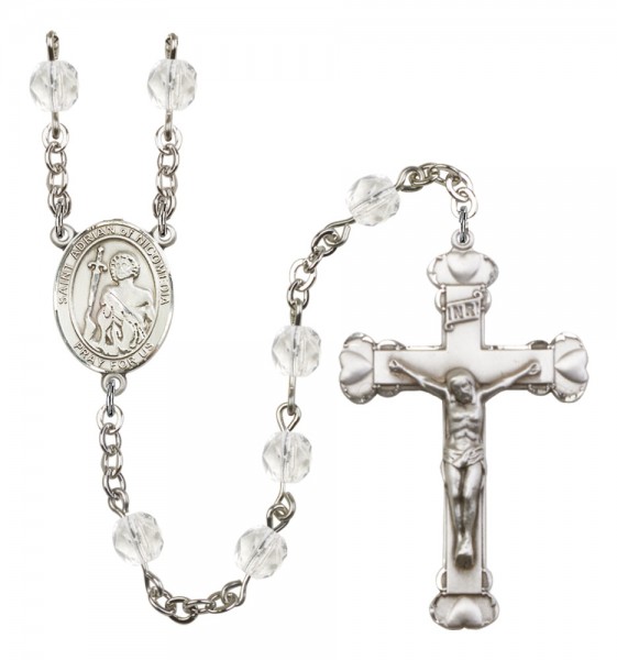 Women's St. Adrian of Nicomedia Birthstone Rosary - Crystal