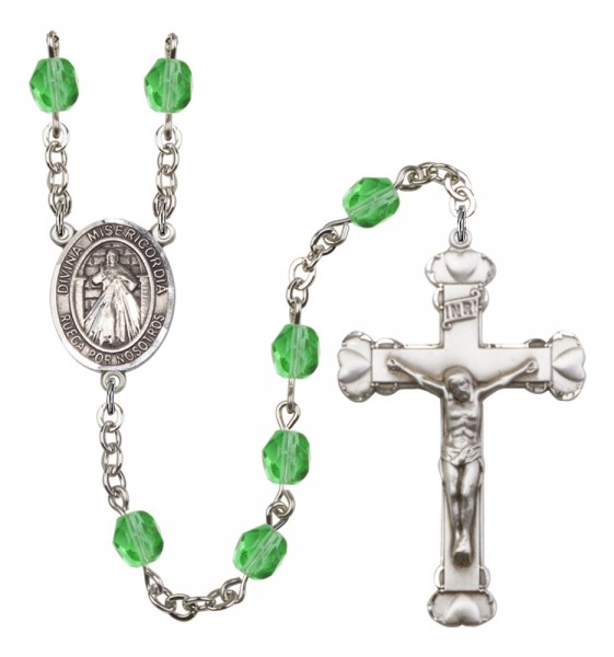Women's Divina Misericordia Birthstone Rosary - Peridot